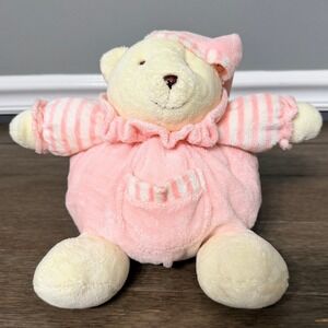 Aurora World Pink Teddy Bear Pajamas with Nightcap Plush
